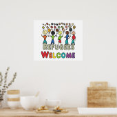 Vluchtelingen Welkom Poster (Keuken)