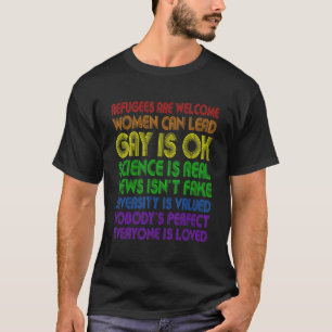 vluchtelingen zijn welkom vrouwen kunnen leiden ga t-shirt
