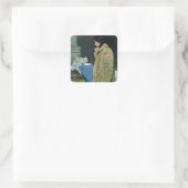 VluchtelingenThanksgiving Vierkante Sticker (Tas)