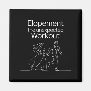 Vluchten De Onverwachte Workout Grappige Bruid Bru Magneet