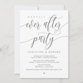 Vluchten, Happily Ever After-feest, Grijze uitnodi Kaart (Voorkant)