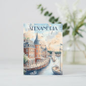 Vluchten naar Alexandria Virginia Briefkaart (Staand voorkant)