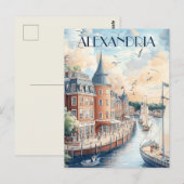 Vluchten naar Alexandria Virginia Briefkaart (Voorkant / Achterkant)