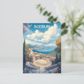Vluchten naar Bodrum Turkiye Briefkaart (Staand voorkant)