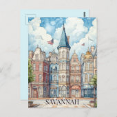Vluchten naar Savannah Georgia Briefkaart (Voorkant / Achterkant)