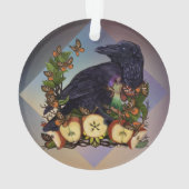 Vluchten van Fantasy Raven Faery Art Ornament (achterkant)