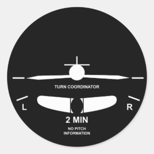 Vluchtinstrumenten Ronde Sticker