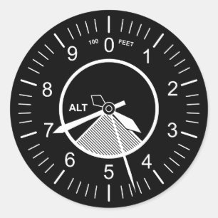 Vluchtinstrumenten Ronde Sticker