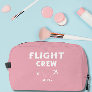 Vluchtpersoneel Roze en Witte Meisje-voor-het-Letz Toilettasje