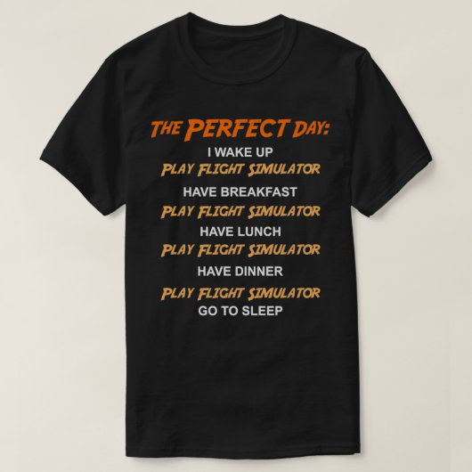 Vluchtsimulator T-shirt (Design voorkant)