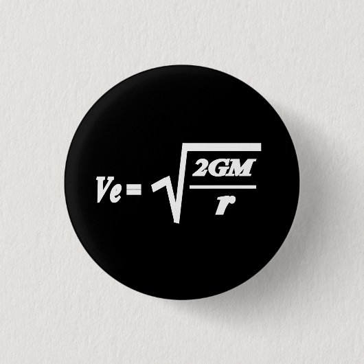 Vluchtsnelheidsformule Ronde Button 3,2 Cm (Voorkant)