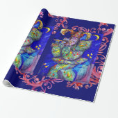 VLUCHTSTAND IN BLUE/Venetië, carnavalsnacht Cadeaupapier (Uitgerold)