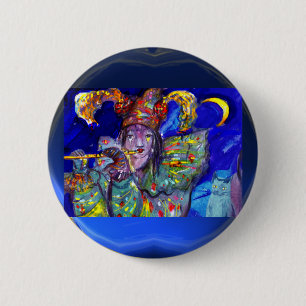 VLUCHTSTAND IN BLUE/Venetië, carnavalsnacht Ronde Button 5,7 Cm