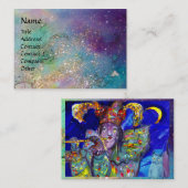 VLUCHTSTAND IN BLUE/Venetië, carnavalsnacht Visitekaartje (Voorkant / Achterkant)