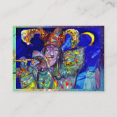 VLUCHTSTAND IN BLUE/Venetië, carnavalsnacht Visitekaartje (Achterkant)