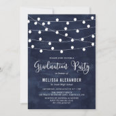 Vluchty String Lights Graduation Party Uitnodiging (Voorkant)