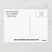 VMS Saxophone Briefkaart (Achterkant)