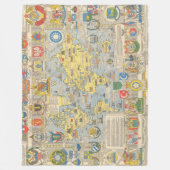 VN-kaart van de wereld Fleece Deken (Voorkant)