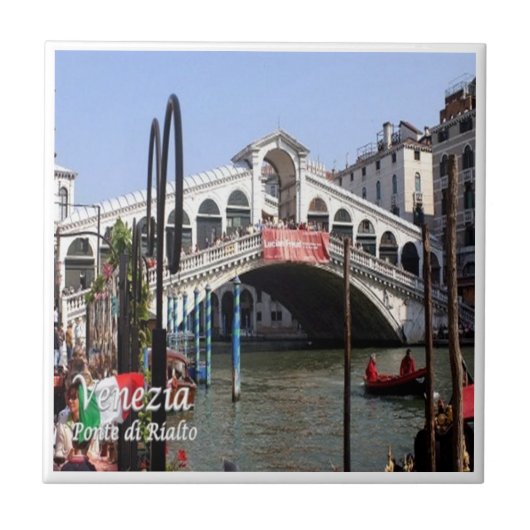 VNT047 VENETIË, RIALTOBRUG, Italië, Tegeltje (Voorkant)