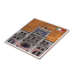 VNT057 VENICE, De Kloktoren, Italië, Tegeltje