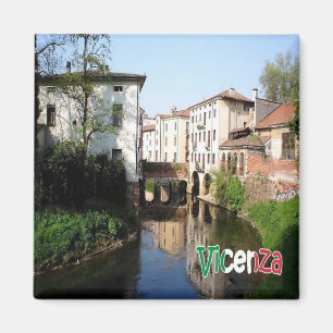VNT076 VICENZA, Boat Bridge, Veneto, Italië, Fridg Magneet