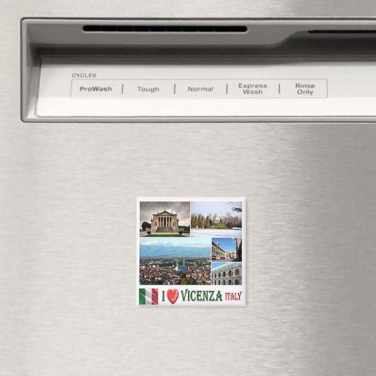VNT080 VICENZA I Love, Mosaic, Italy, Fridge Magneet (Insitu (Vaatwasser))