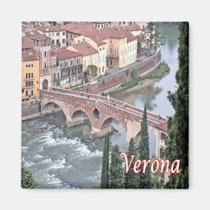 VNT085 VERONA, Roman Bridge, Verona, Italië, Fridg Magneet