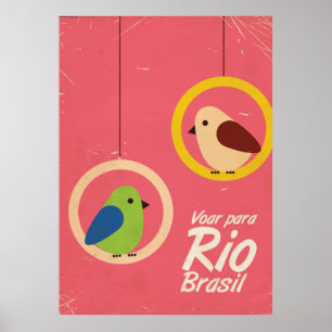 Voar para Rio, Brasil reisposter. Poster