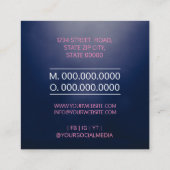 Vocal Coach Singer Vierkante Visitekaartje (Achterkant)