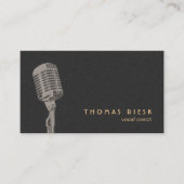 Vocal Coach Vocalist Zanger Microfoon Visitekaartje (Voorkant)