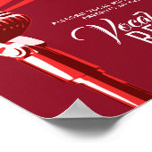 Vocal overweging klassieke microfoonmuziek rood poster (Hoek)