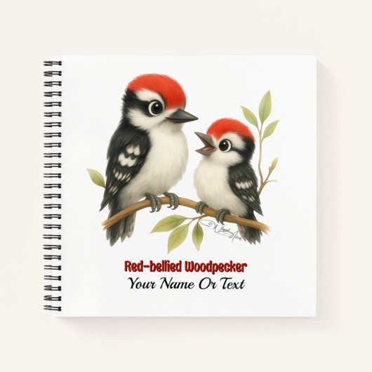 Vocale roodbuikspecht notitieboek (Voorkant)