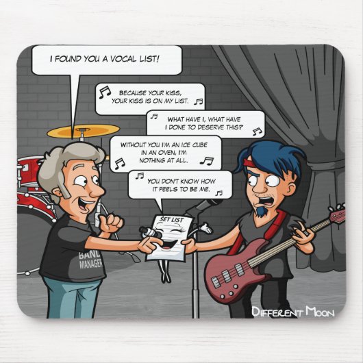 Vocalist Music Humor Funny Muismat (Voorkant)