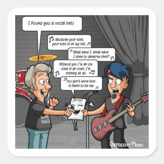 Vocalist Music Humor Funny Pun Square Stickers