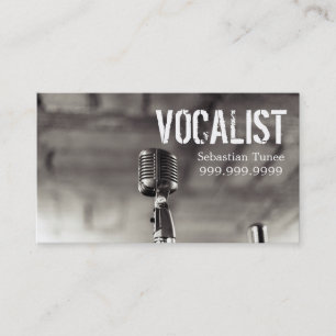 Vocalist, zanger, uitvoerder, muziek, leermeester visitekaartje