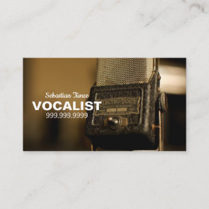 Vocalist, zanger, uitvoerder, muziek, leerstof visitekaartje
