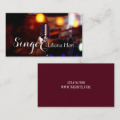 Vocaliste professionnel, Chanteur, Carte de visite (Devant / Derrière)