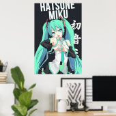 Vocaloïde meisjesanime poster (Thuiskantoor)