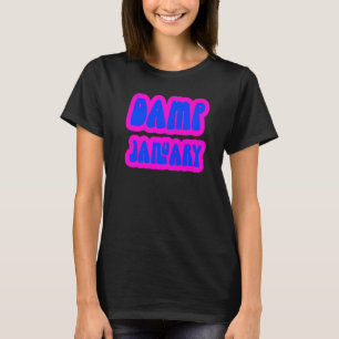 Vochtig ontwerp in de stijl van de jaren 70 om dri t-shirt
