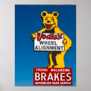 Vodie's Giant VintageNeon Sign in Garden Grove, CA Poster