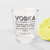 VODKA-aangepaste naam Shot Glas (Voorkant)