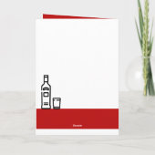 Vodka Lover's Standard Red Birthday Kaart (Achterkant)