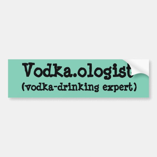 Vodka.ologe Bumpersticker (Voorkant)