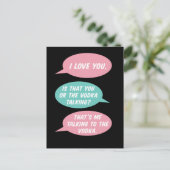 Vodka parlant carte postale pandémique (Debout devant)