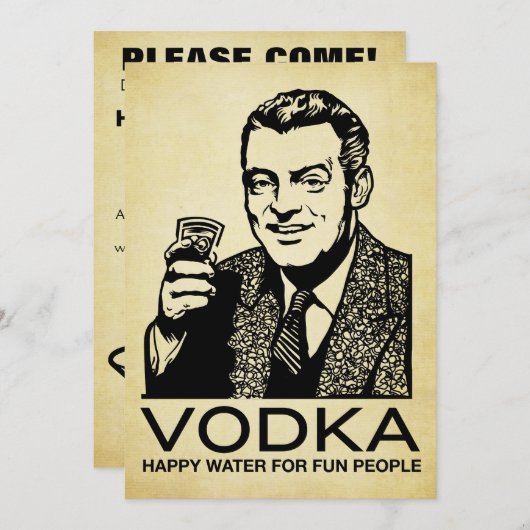 Vodka Uitnodiging (Voorkant / Achterkant)