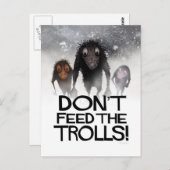 Voed de Trolls Funny Monster Internet Troll niet a Briefkaart (Voorkant / Achterkant)