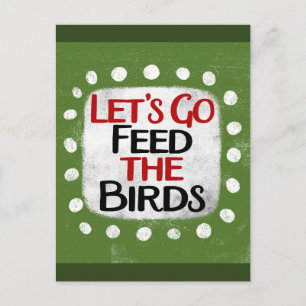 Voed het Briefkaart van de vogels