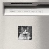 Voed het Kat Crabby Cat Magnet Magneet (Insitu (Vaatwasser))