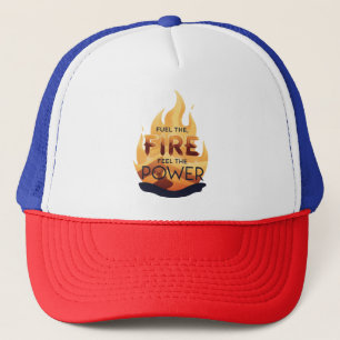 Voed het Vuur Voel de Kracht Motiverende T-shirt Trucker Pet
