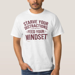 Voed je discipline Motivatie Gezegde T-shirt
